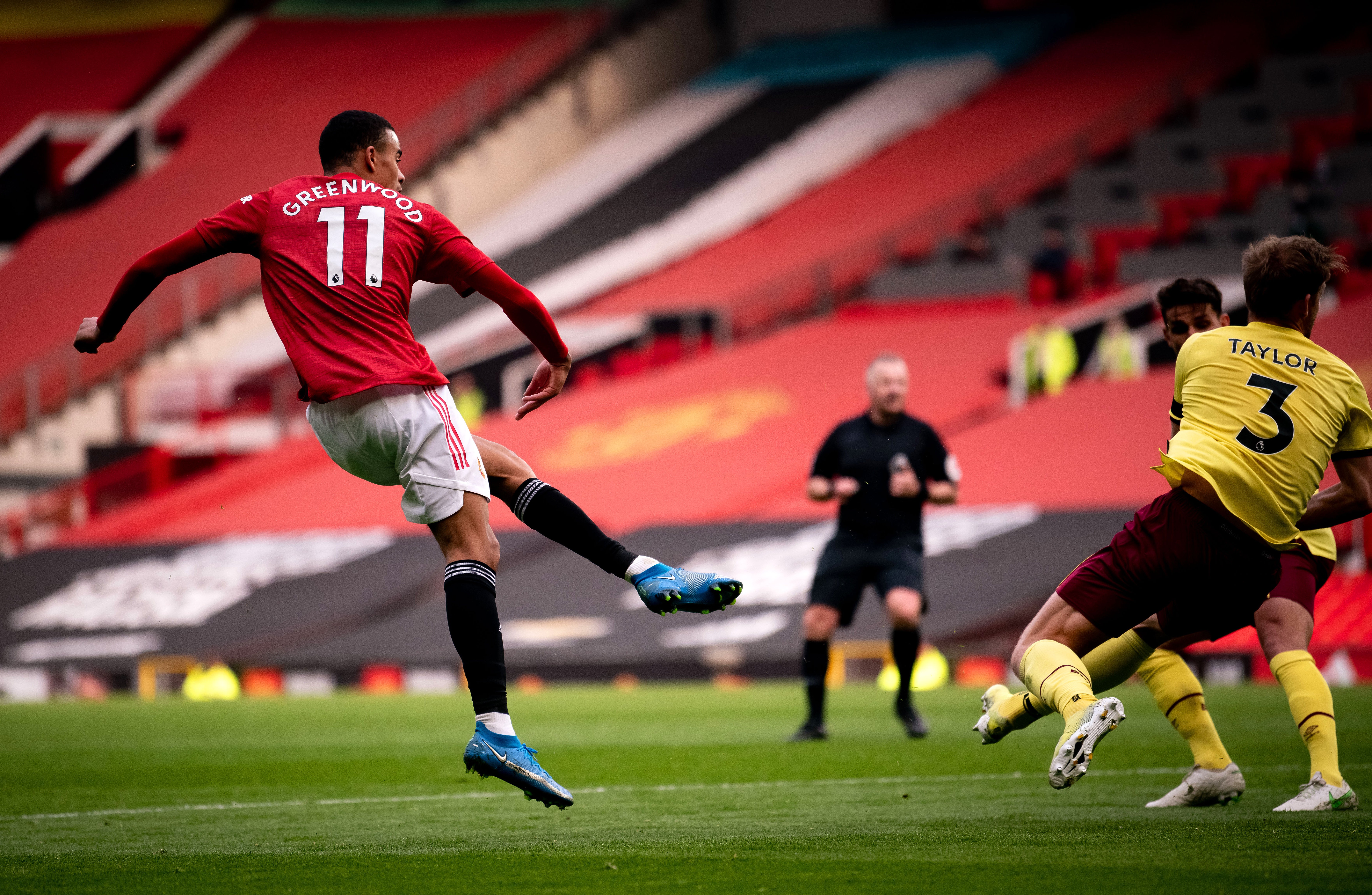 Mason Greenwood fires home United’s second goal