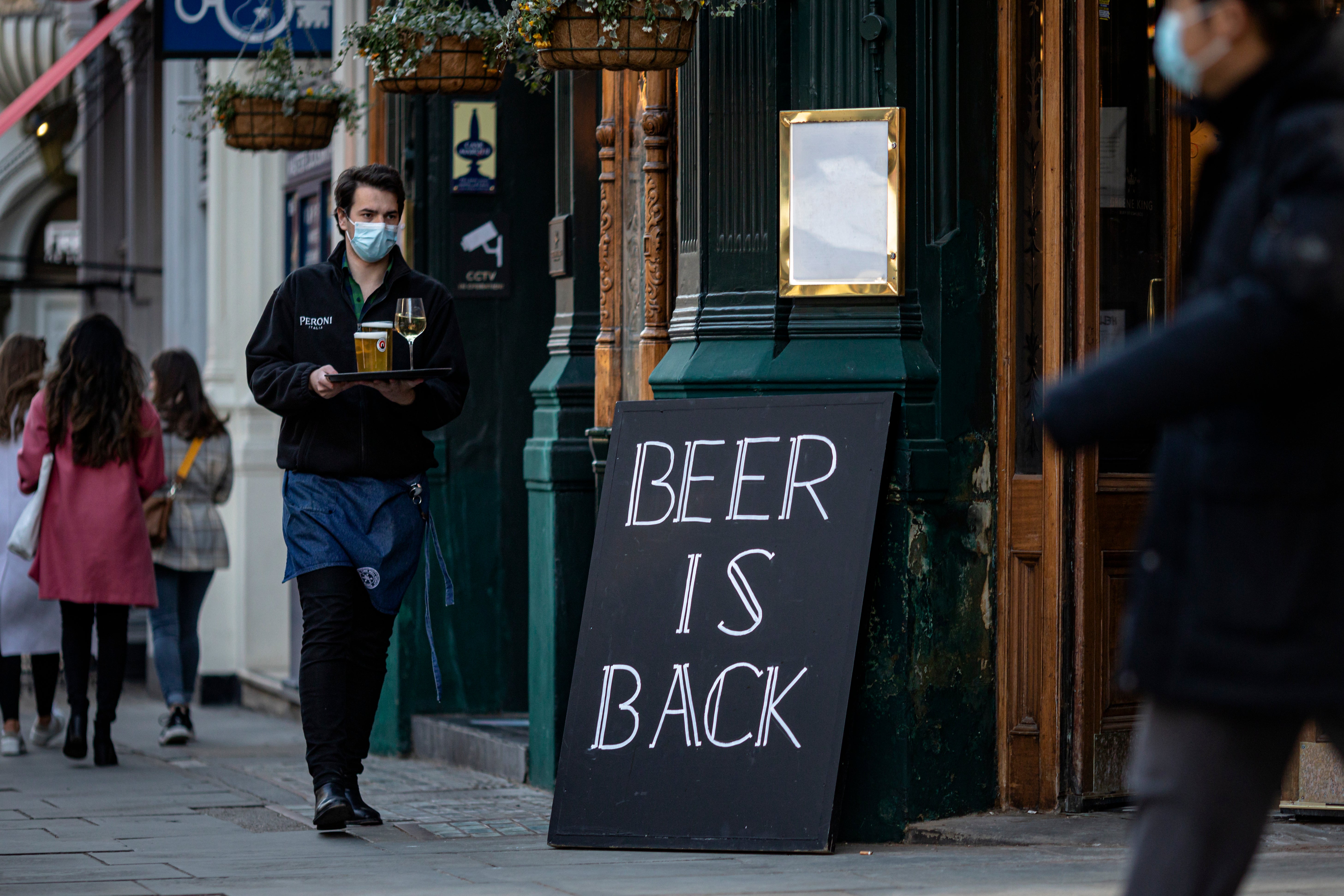 Pubs re-opened last Monday, as lockdown restrictions eased