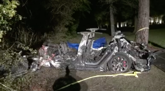 Tesla crash: ‘No one driving’ vehicle in fiery collision that left two ...