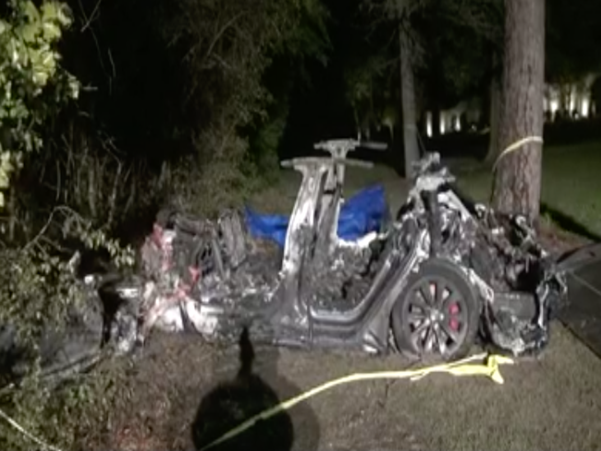 Tesla crash: 'No one driving' vehicle in fiery collision that left two dead,  officials say