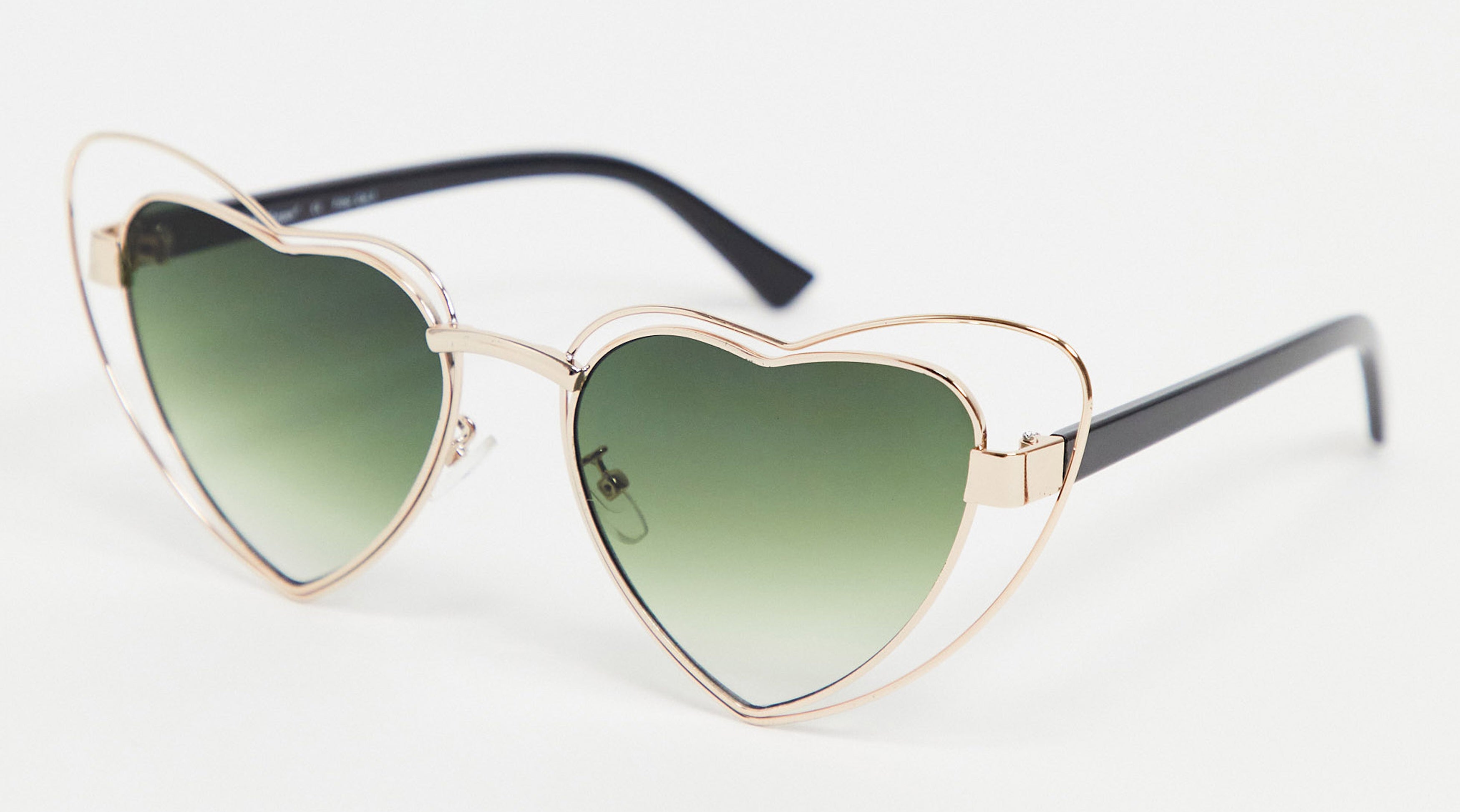 AJ Morgan Heart Sunglasses in Gold