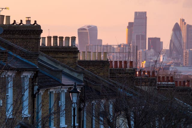 Houses in south London and the skyline of the financial district of the City of London. Lloyds, Santander, Barclays, HSBC UK and NatWest will be among the first to launch mortgages under the scheme, with Virgin Money following next month. 
