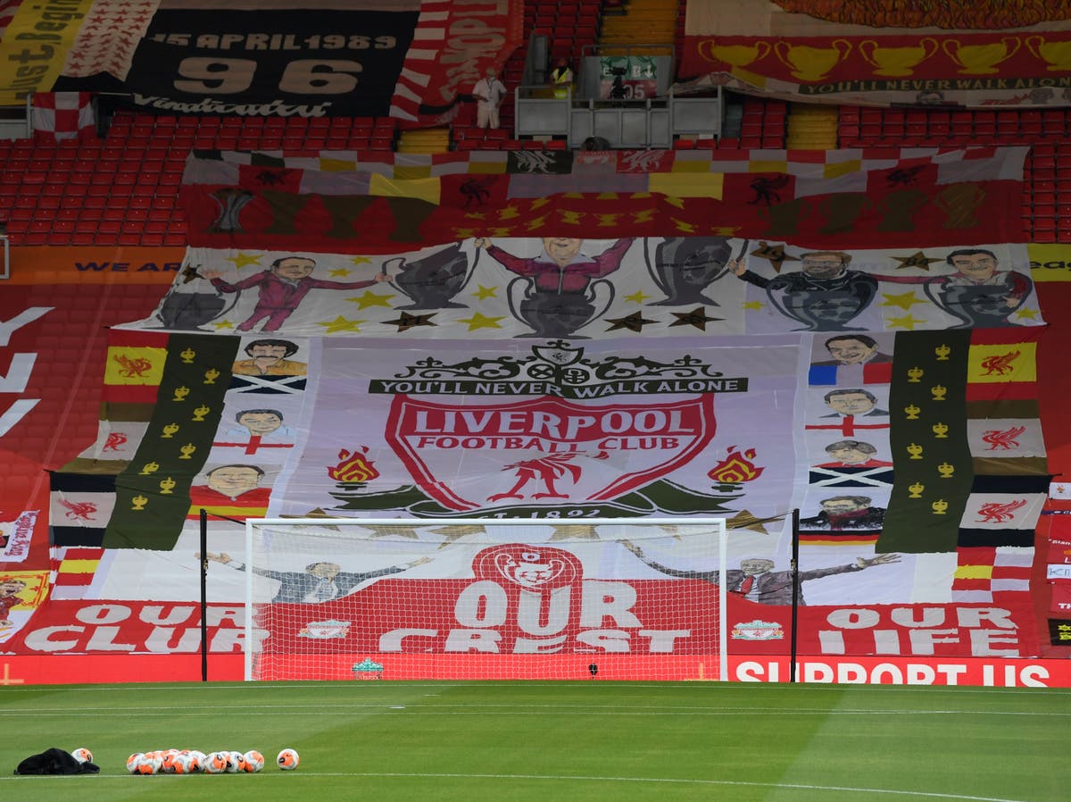 Liverpool Fans To Remove All Flags From Anfield Kop In Protest Against Super League The Independent