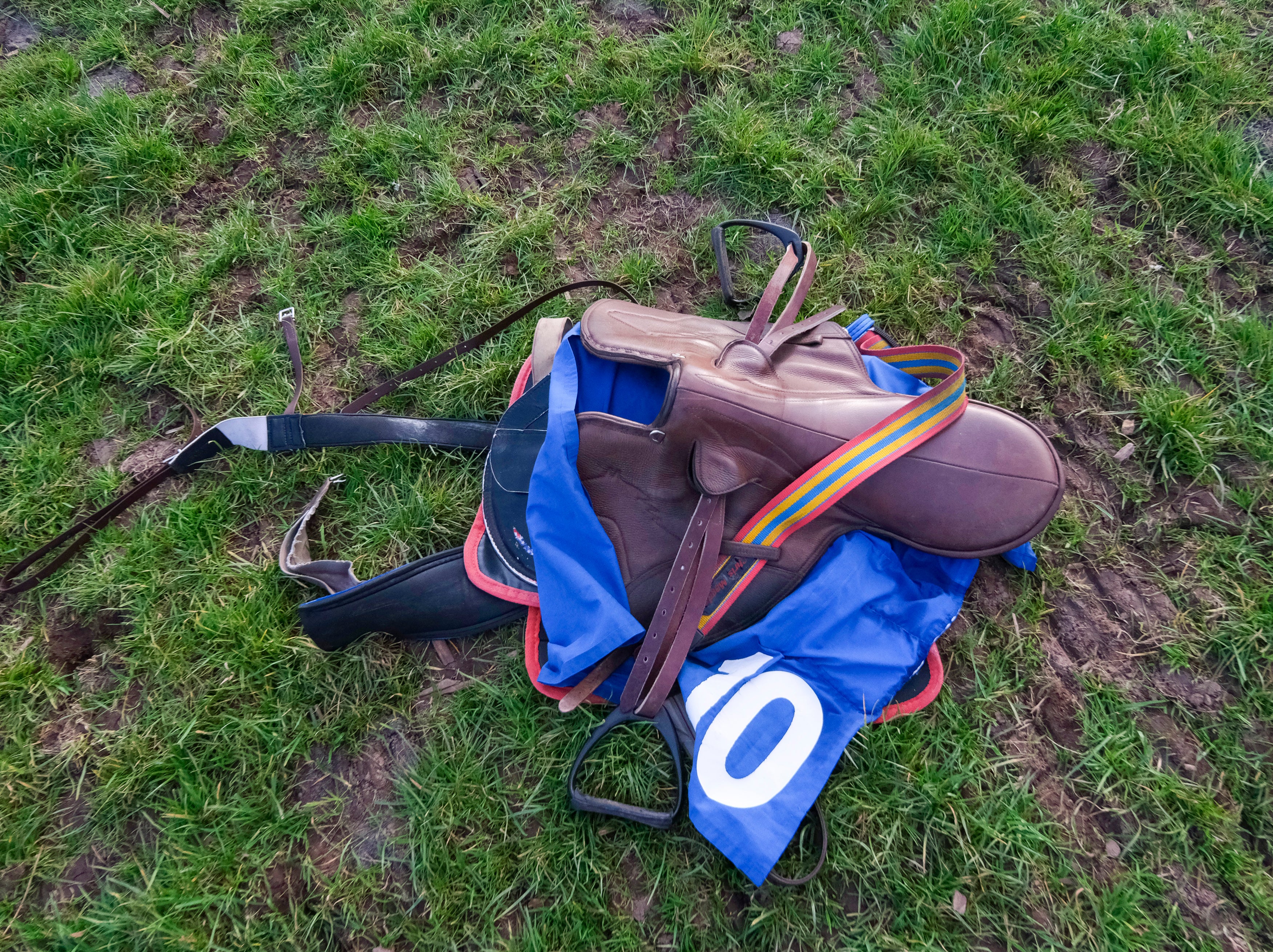 A saddle at Taunton Racecourse