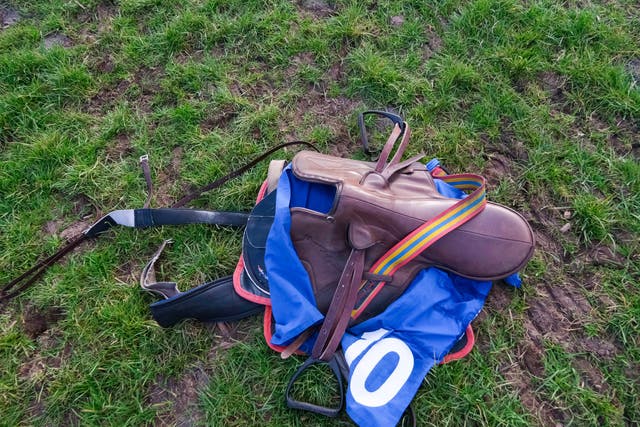A saddle at Taunton Racecourse