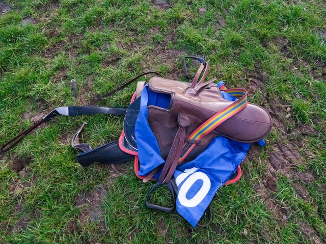 A saddle at Taunton Racecourse