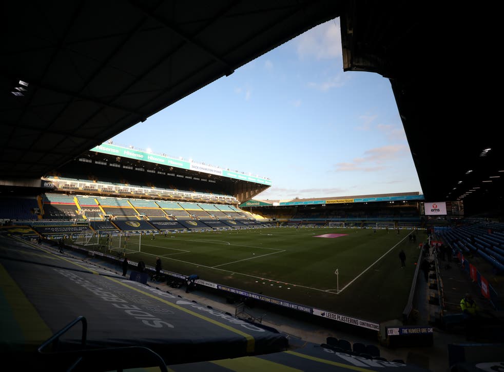 General view inside the stadium prior to the Premier League match between Leeds United and Liverpool
