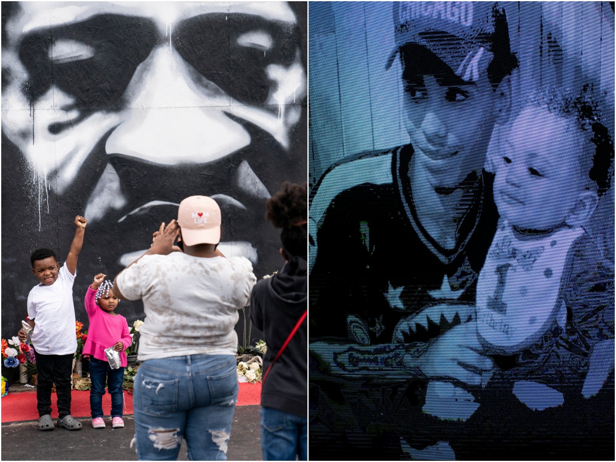 <p>George Floyd and Duante Wright were both black dads who were died after confrontations with police near Minneapolis, Minnesota</p>