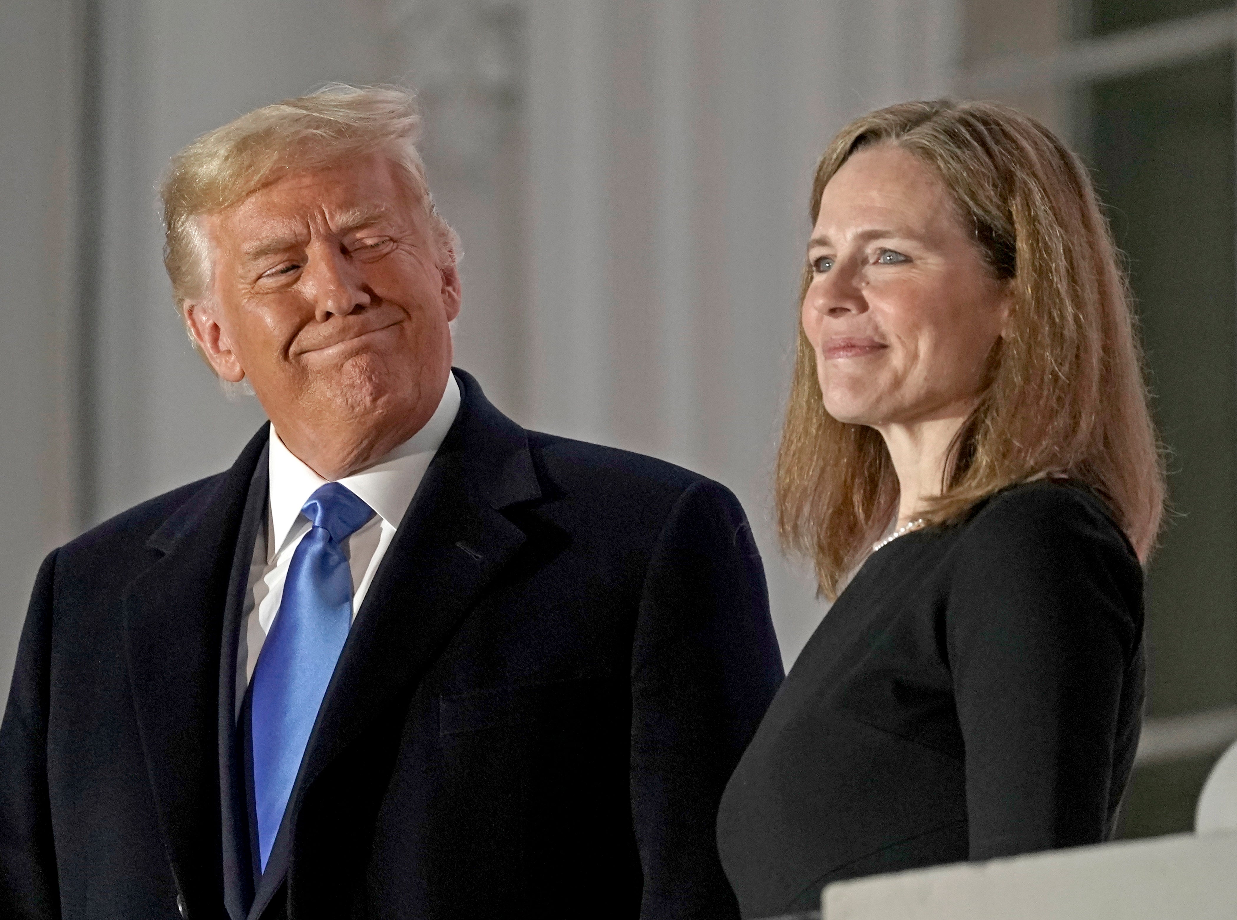 <p>Donald Trump said on Monday he was ‘disappointed’ with the justices he elevated to the Supreme Court during his tenure, including Amy Coney Barrett.</p>