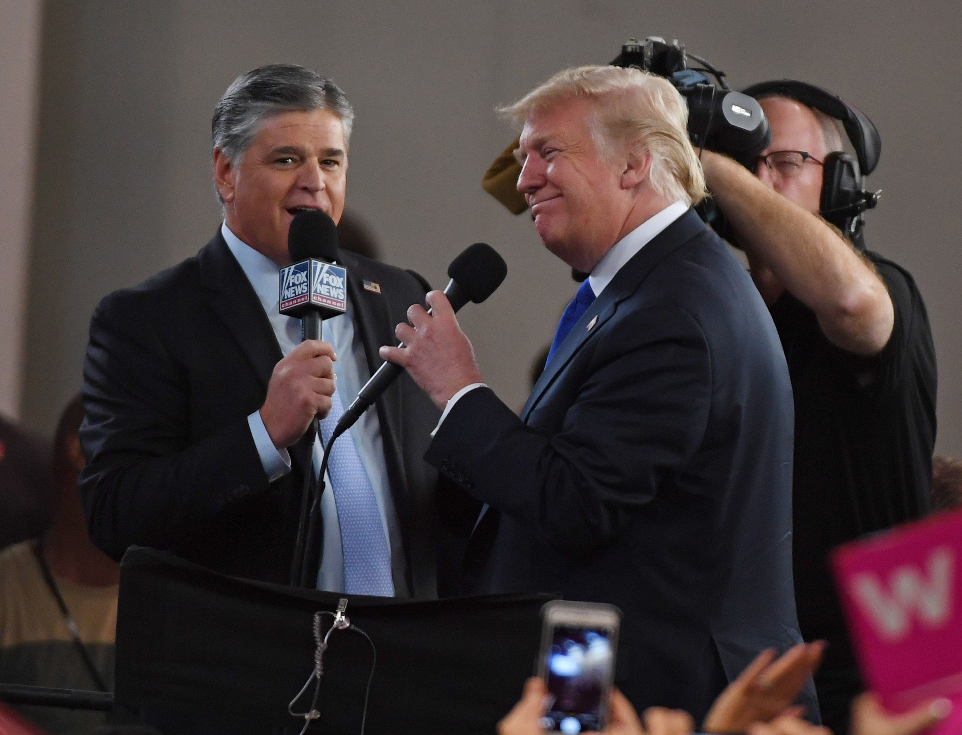 Mr Hannity and Mr Trump have been friends for years, and now own houses within a six-minute drive of each other
