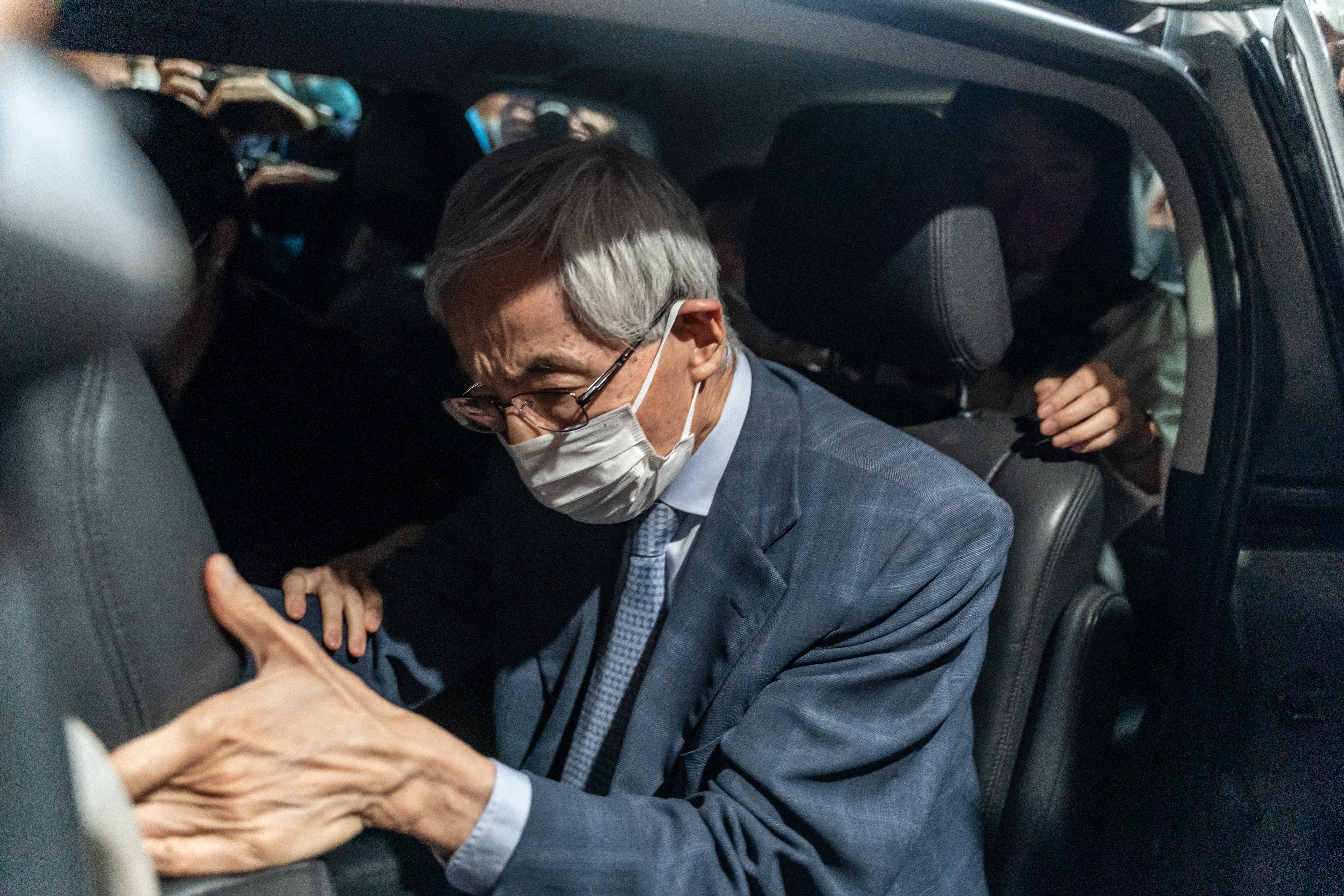 File image: Former lawmaker and barrister Martin Lee leaves West Kowloon court after being given a suspended sentence on 16 April, 2021 in Hong Kong . He was among the seven prominent democratic figures who were convicted of unauthorised assembly in relation to a peaceful protest in August 2019