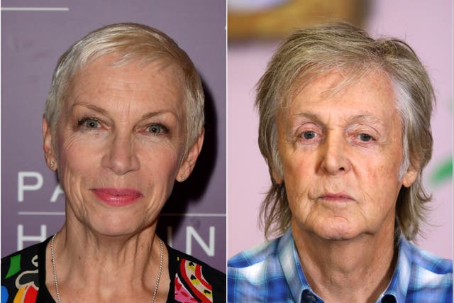Annie Lennox and Sir Paul McCartney are two of the artists to have signed the document