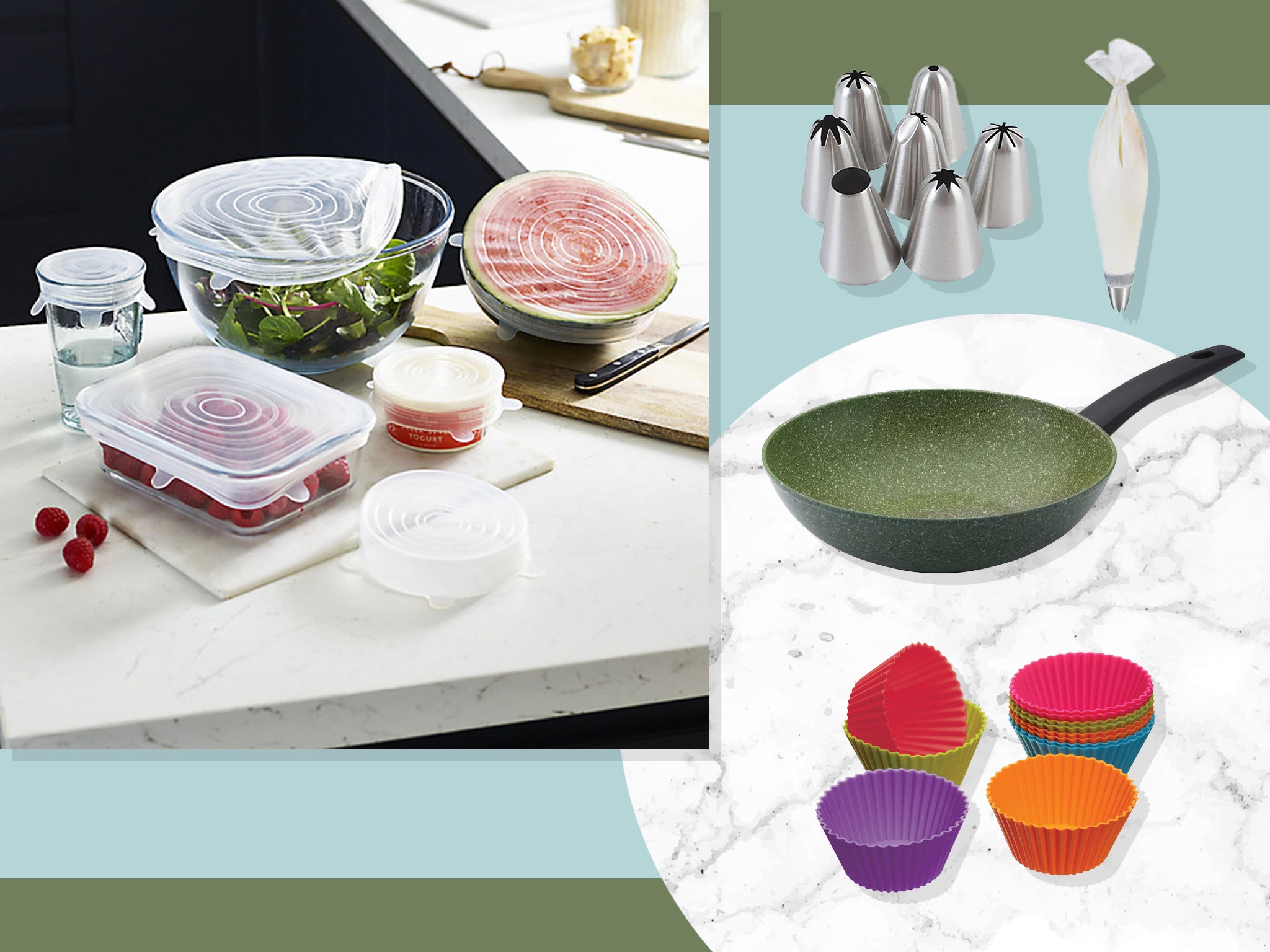 We recommend plant-based pans, silicone serving cases and more simple switches