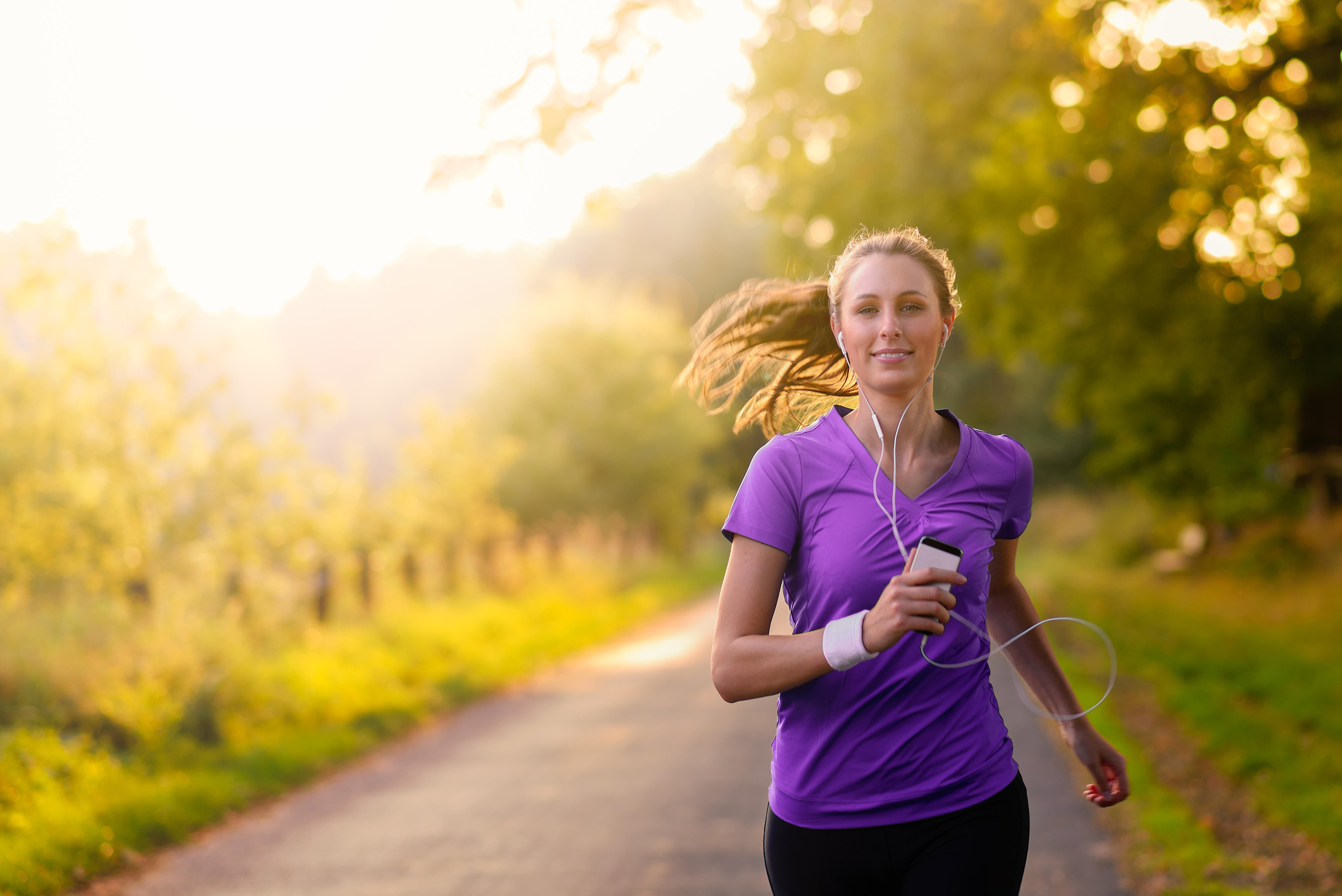 Woman out for a run