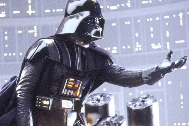 Darth Vader as seen during the climactic moment of Empire Strikes Back