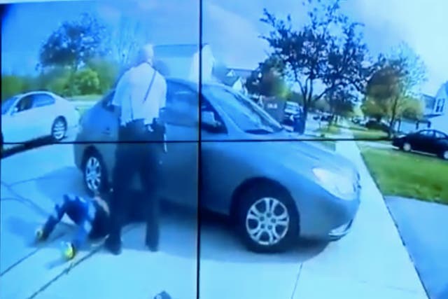 <p>Screengrab from the body camera footage released by Columbus police of killing 16-year-old Makiyah Bryant </p>