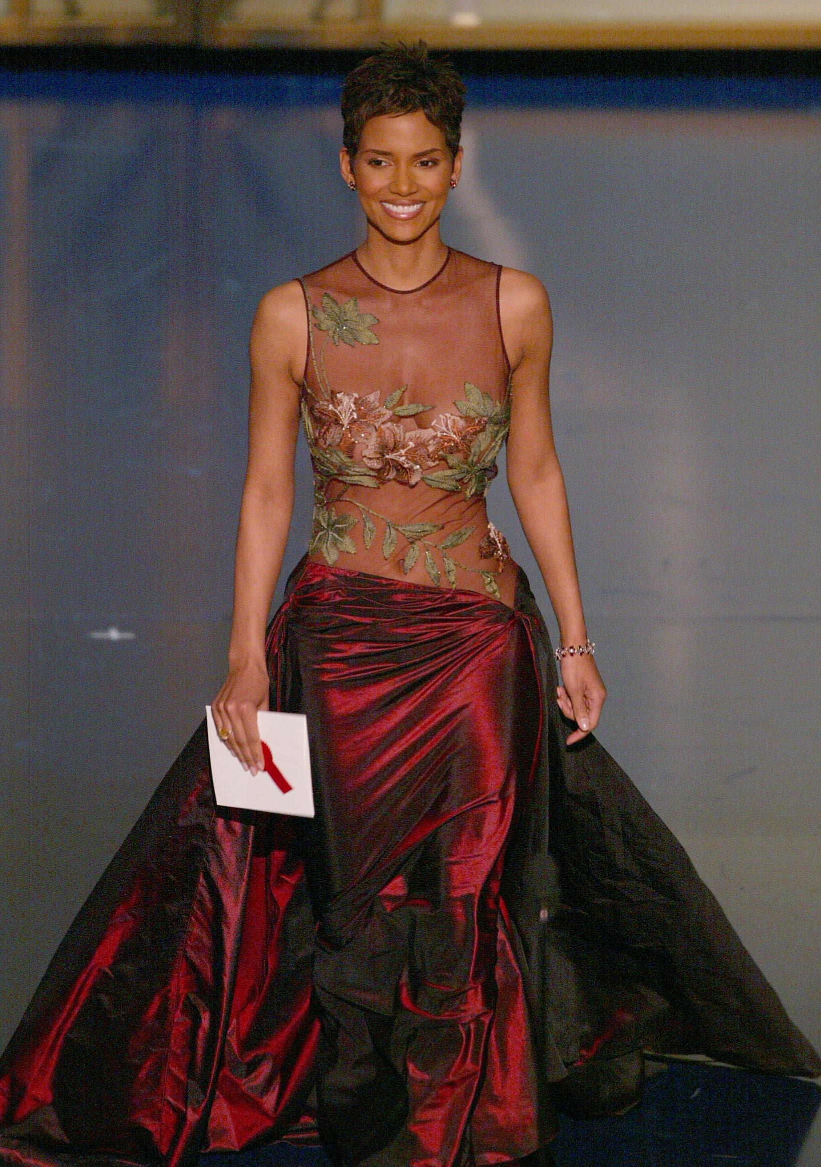 Halle Berry in 2002 wearing an Elie Saab gown