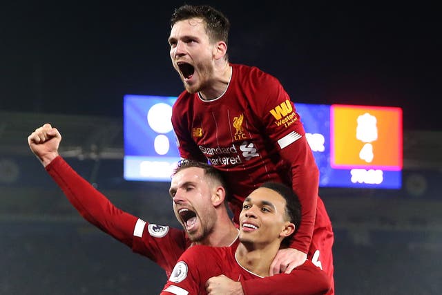 Jordan Henderson (left), Andy Robertson (top) and Trent Alexander-Arnold were among the Liverpool players to post anti-ESL statements
