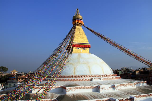 <p>The eyes have it: the beautiful Boudhanath Stupa, fully restored within 18 months of the Gorkha earthquake</p>
