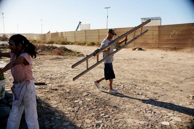 <p>Migrants are reportedly crossing the US-Mexico border wall with $5 ladders</p>