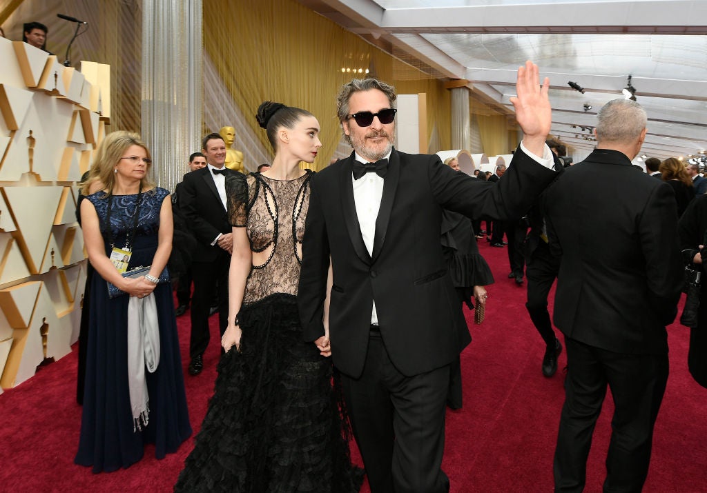 Rooney Mara and Joaquin Phoenix at the 92nd Annual Academy Awards in February last year