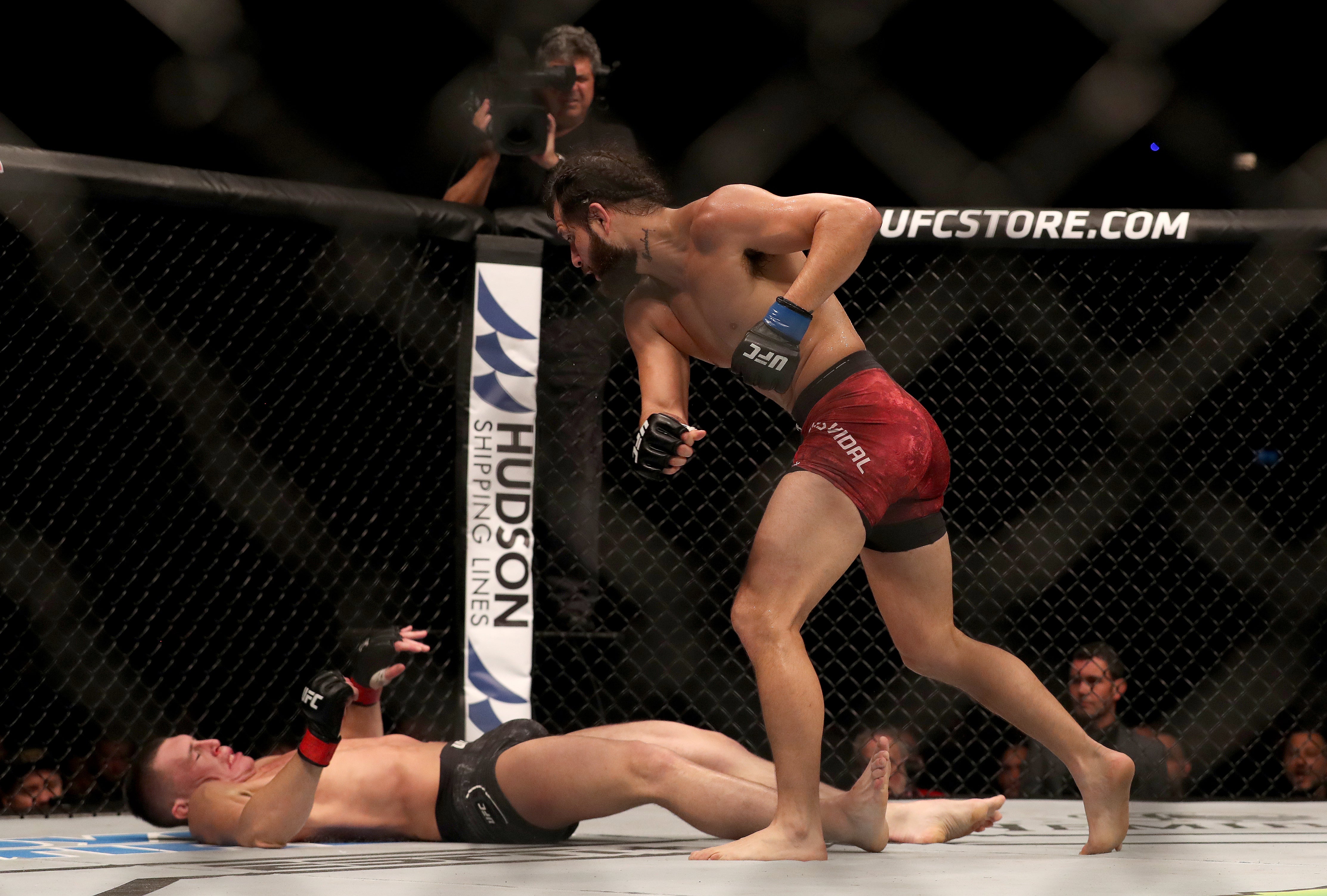 Jorge Masvidal knocked out Liverpool’s Darren Till at UFC London in March 2019