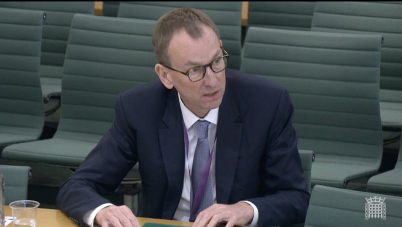 <p>Sir Tom Scholar, the Treasury permanent secretary, gives evidence on the Greensill affair to the House of Commons Public Accounts Committee on Thursday</p>