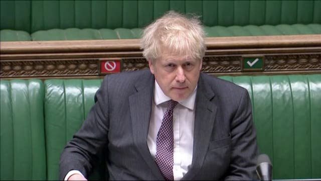 <p>Boris Johnson at PMQs on Wednesday</p>