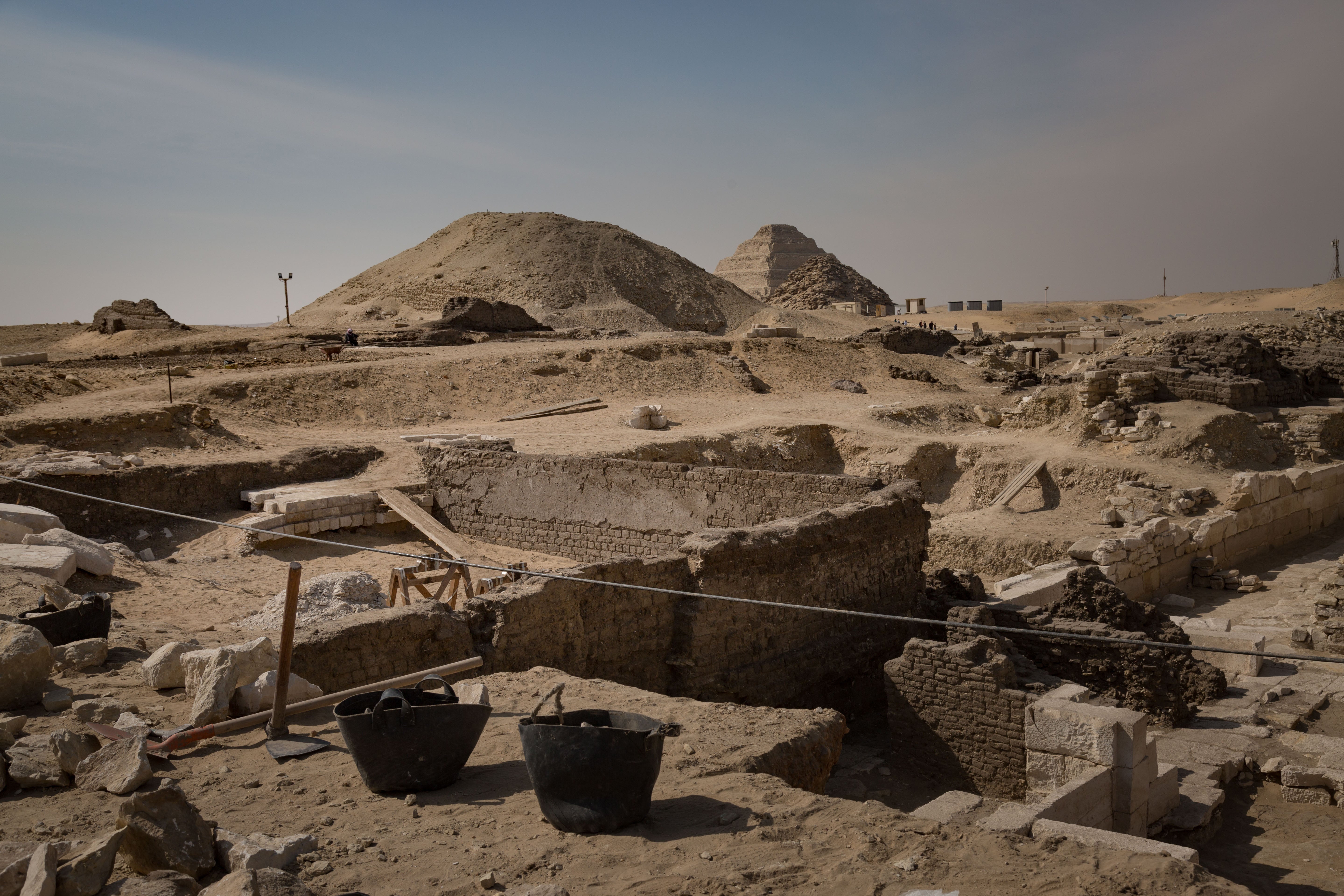 Archaeologist Zahi Hawass’s dig site at Saqqara where the discovery of a queen has reshaped the understanding of ancient Egyptians