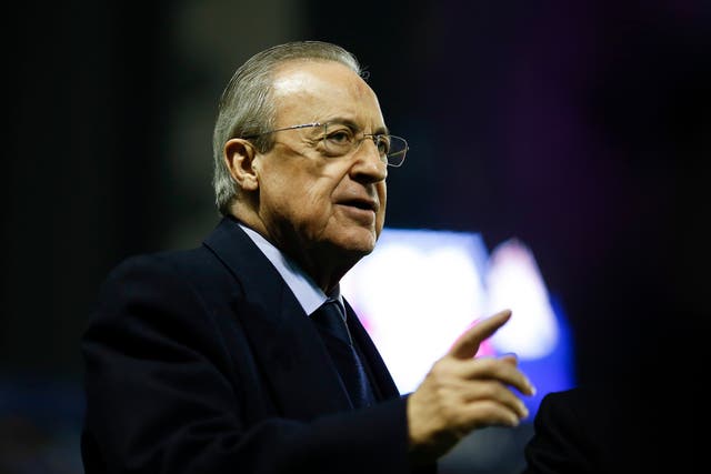 <p>Real Madrid president Florentino Perez says he has tried to “save football” with the Super League proposals </p>