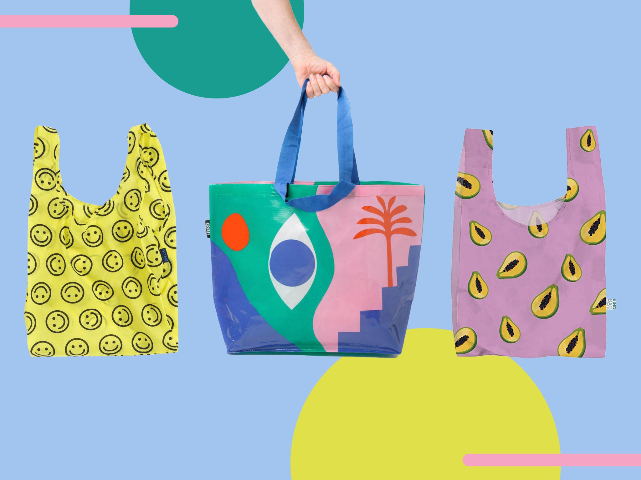 Portable Eco Handbag Reusable Bag Supermarket Shopping Tote Grocery Bags Pouch 