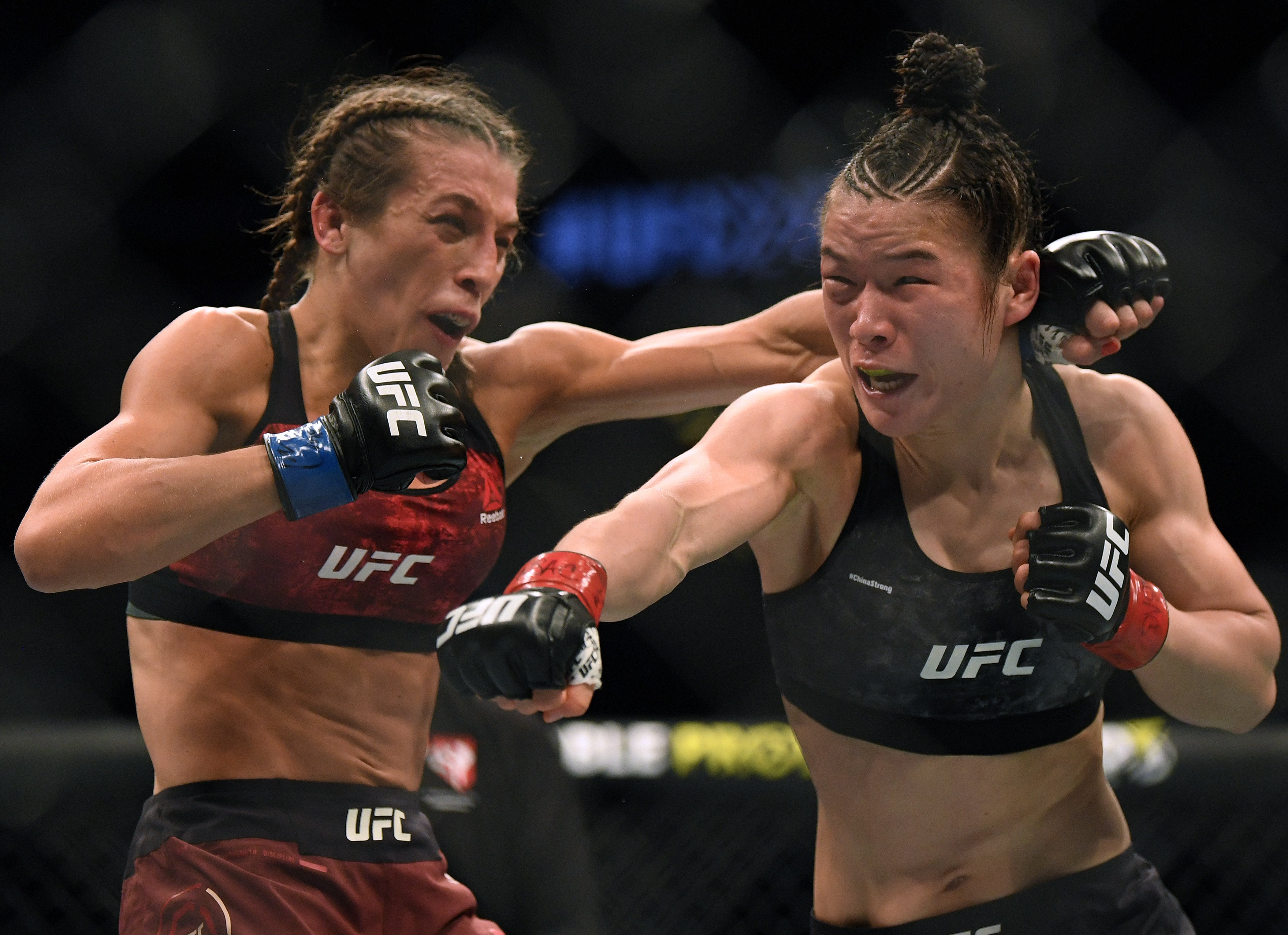 Zhang Weili and Jedrzejczyk clashed in one of the greatest MMA bouts of all time