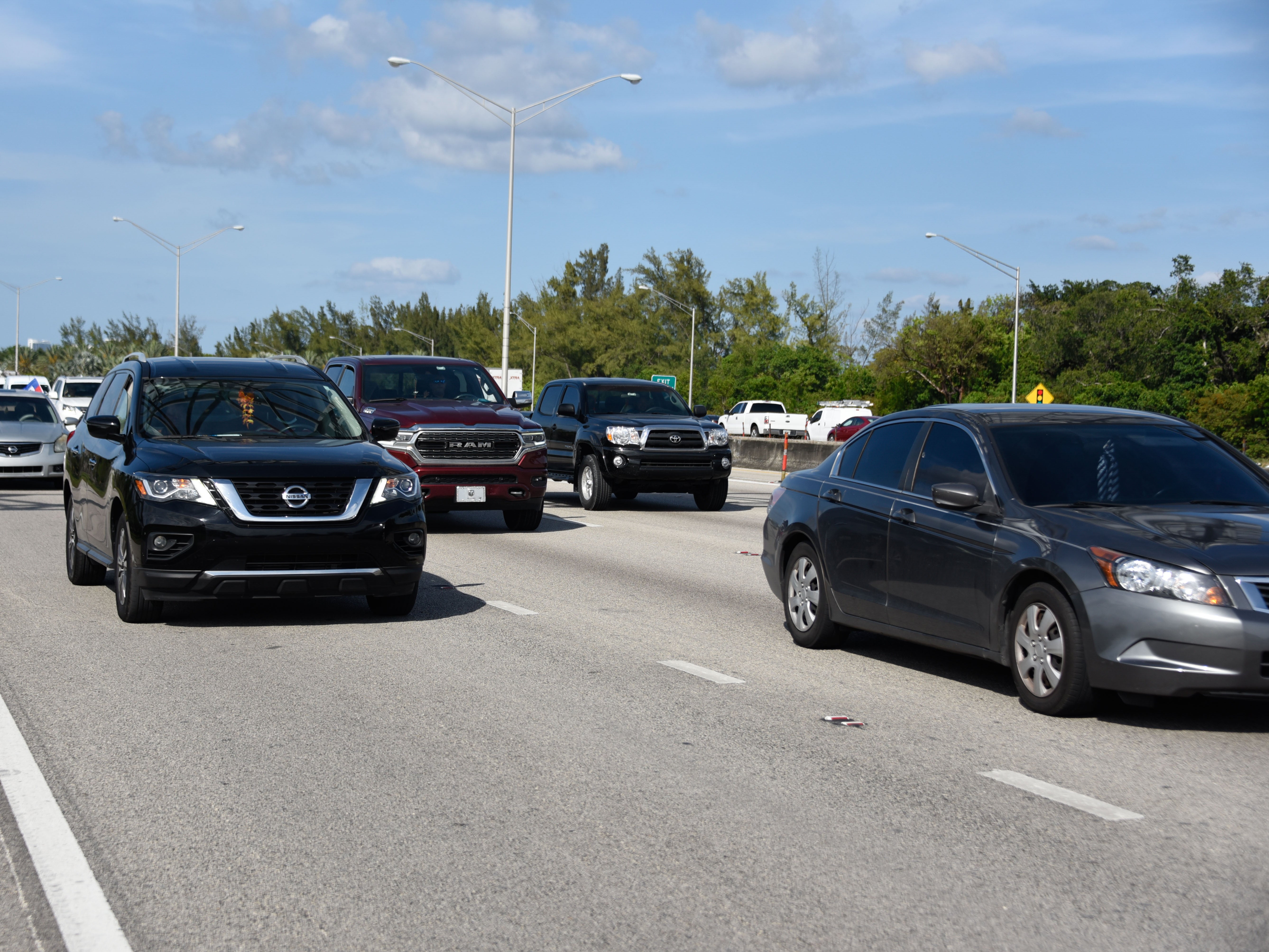Cars on Interstate 95 in Florida