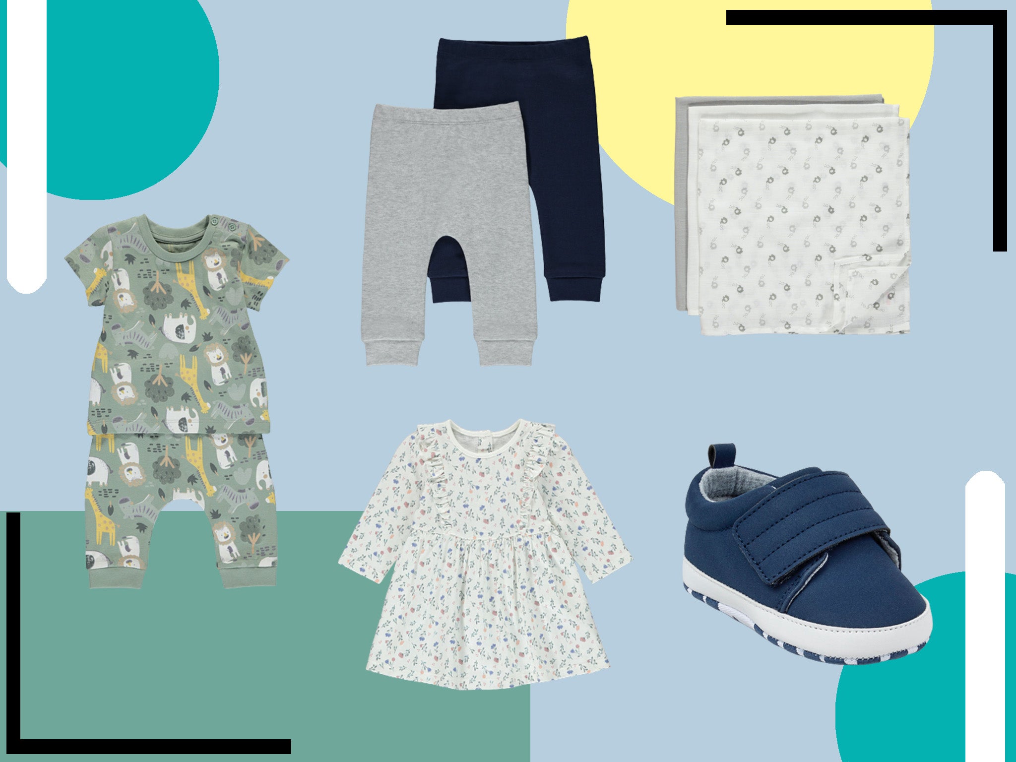 From multipacks of bibs and sun hats to dresses and leggings, the retailer has it all
