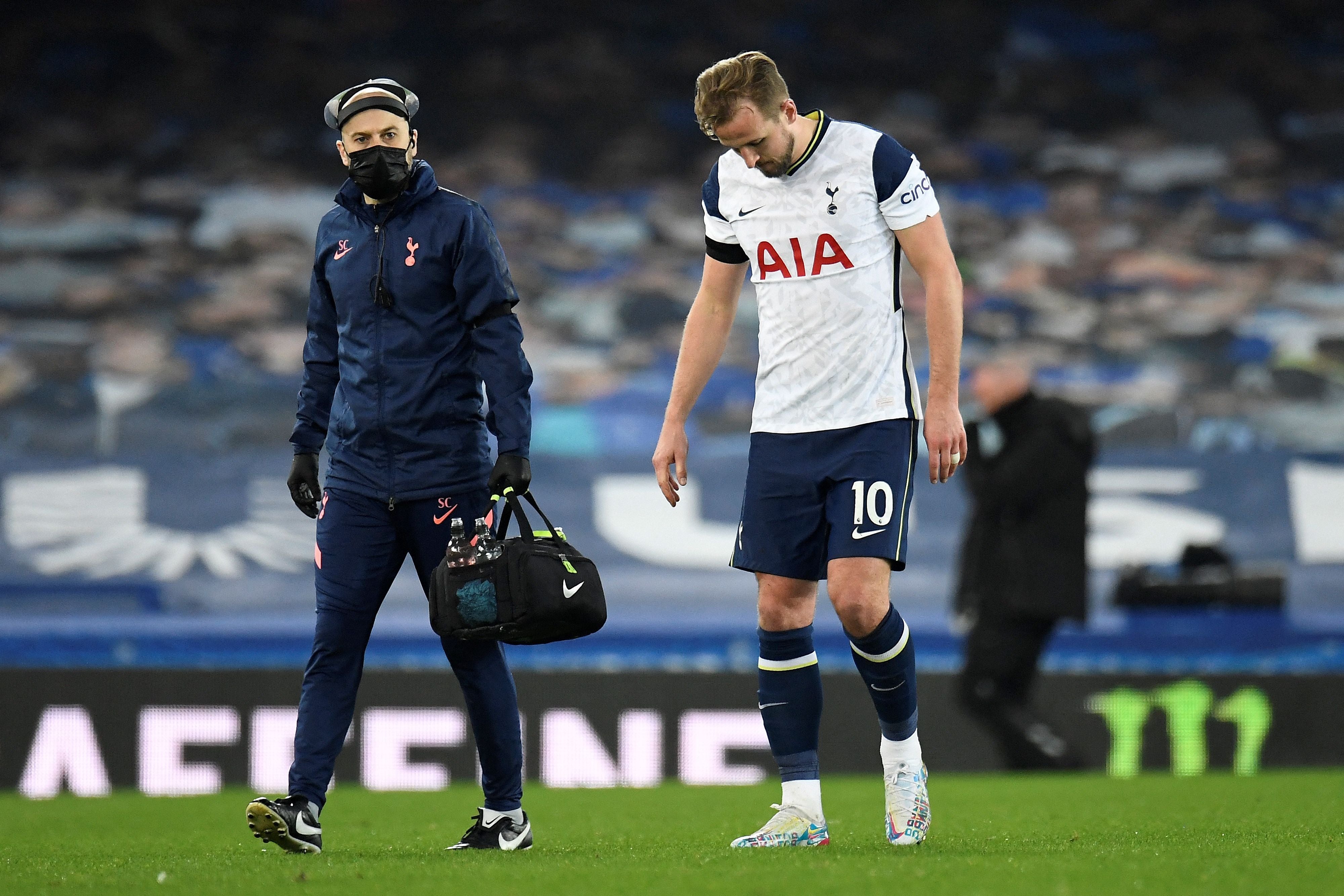 Harry Kane injured his ankle in the draw against Everton