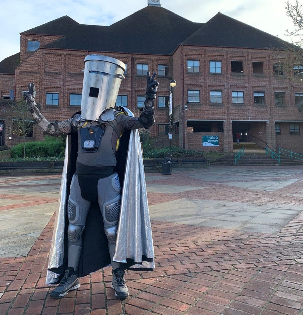 Count Binface, campaigning for London mayor on a platform of turning the Trocadero ‘back into a truly top-notch video arcade’