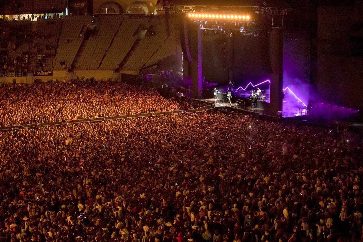 The world isolates. A New Zealand band plays to 50,000 fans The world isolates. A New Zealand band plays to 50,000 fans