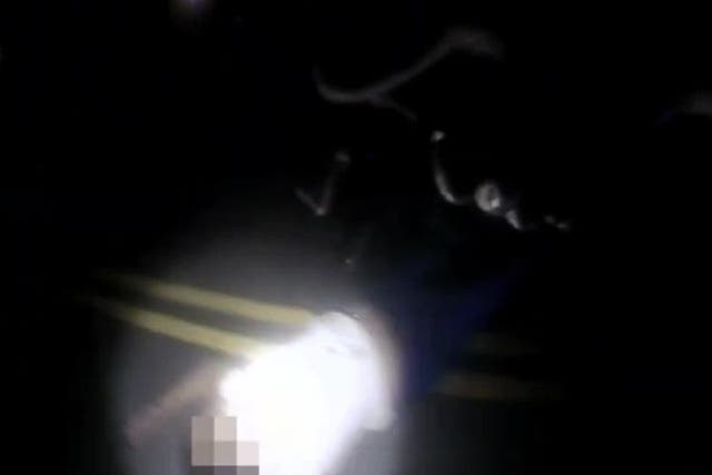 This image is from the body camera footage of the Virginia police officer who shot Isaiah Brown. 
