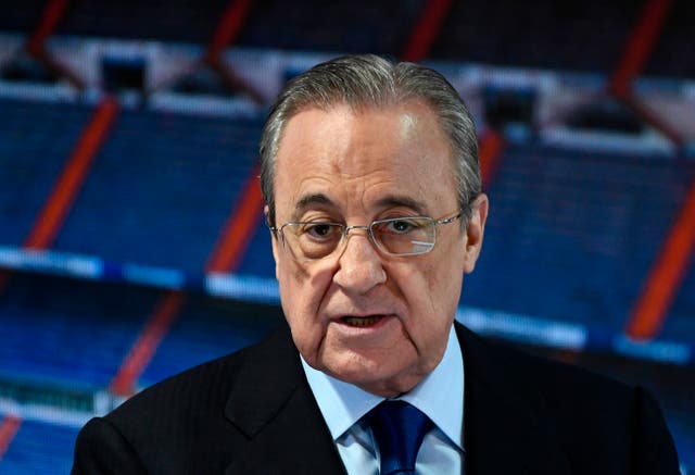 <p>Florentino Perez was appointed chairman of the Super League</p>