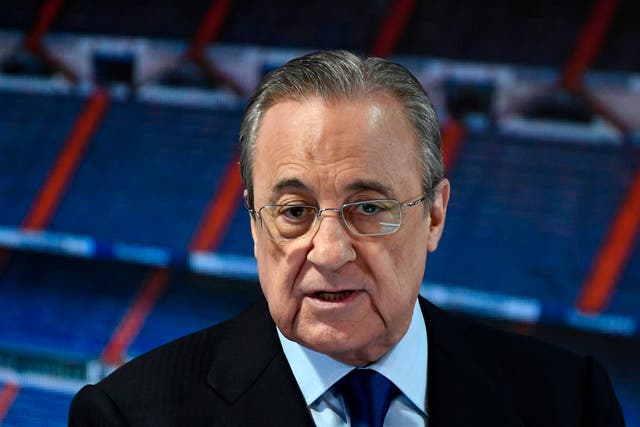 <p>Florentino Perez was appointed chairman of the Super League</p>