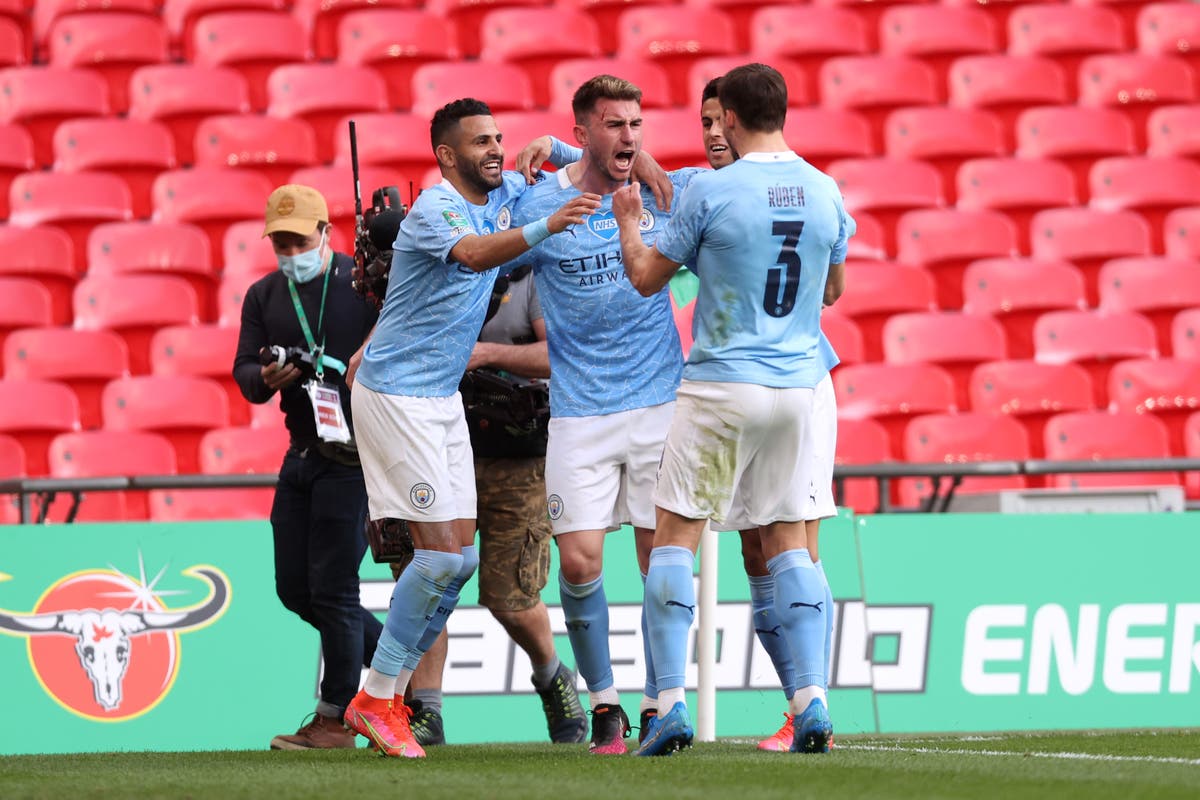 Manchester City Vs Tottenham Player Ratings Aymeric Laporte The Hero With Late Carabao Cup Final Winner The Independent