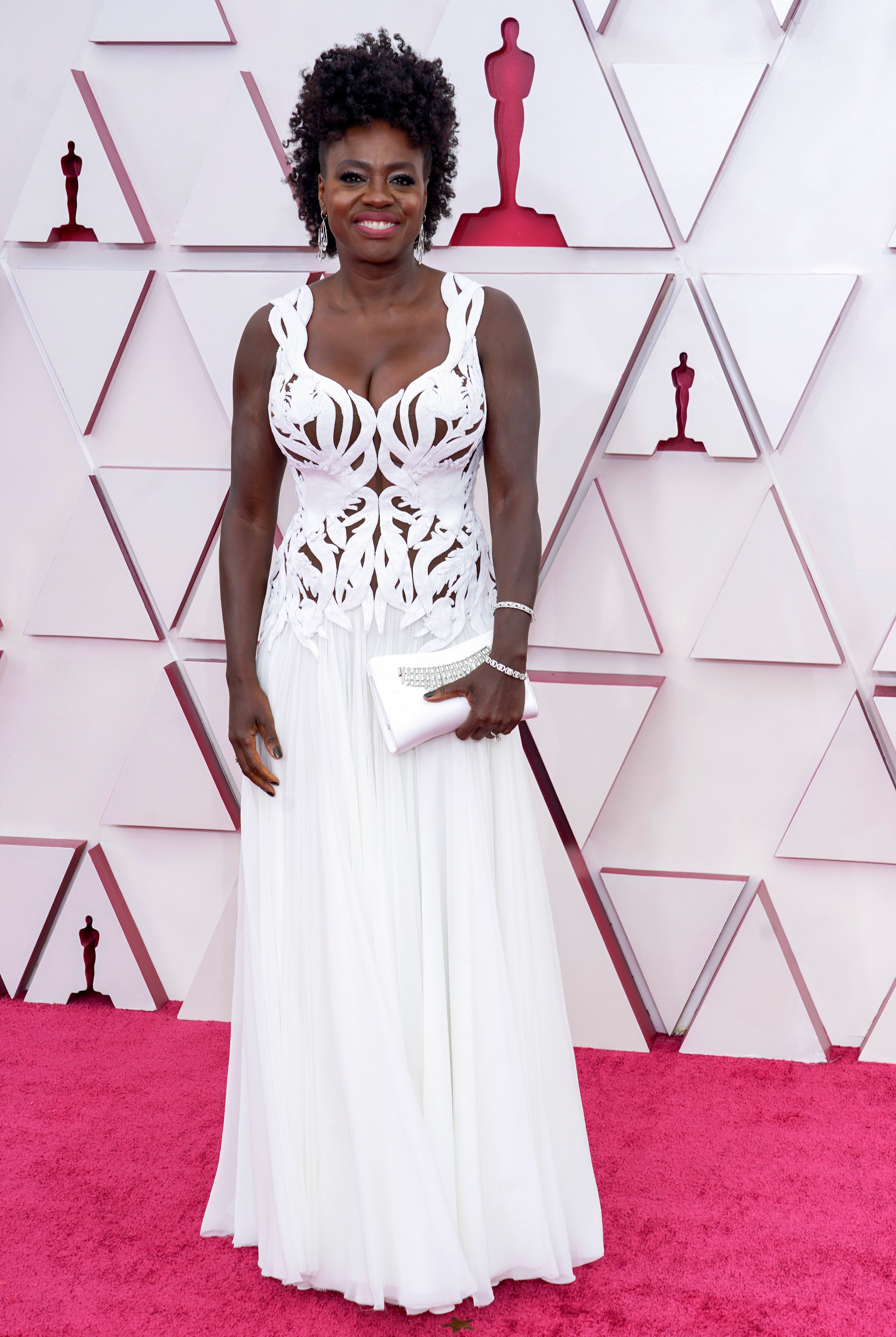 Viola Davis wears Alexander McQueen on the 2021 Oscars red carpet