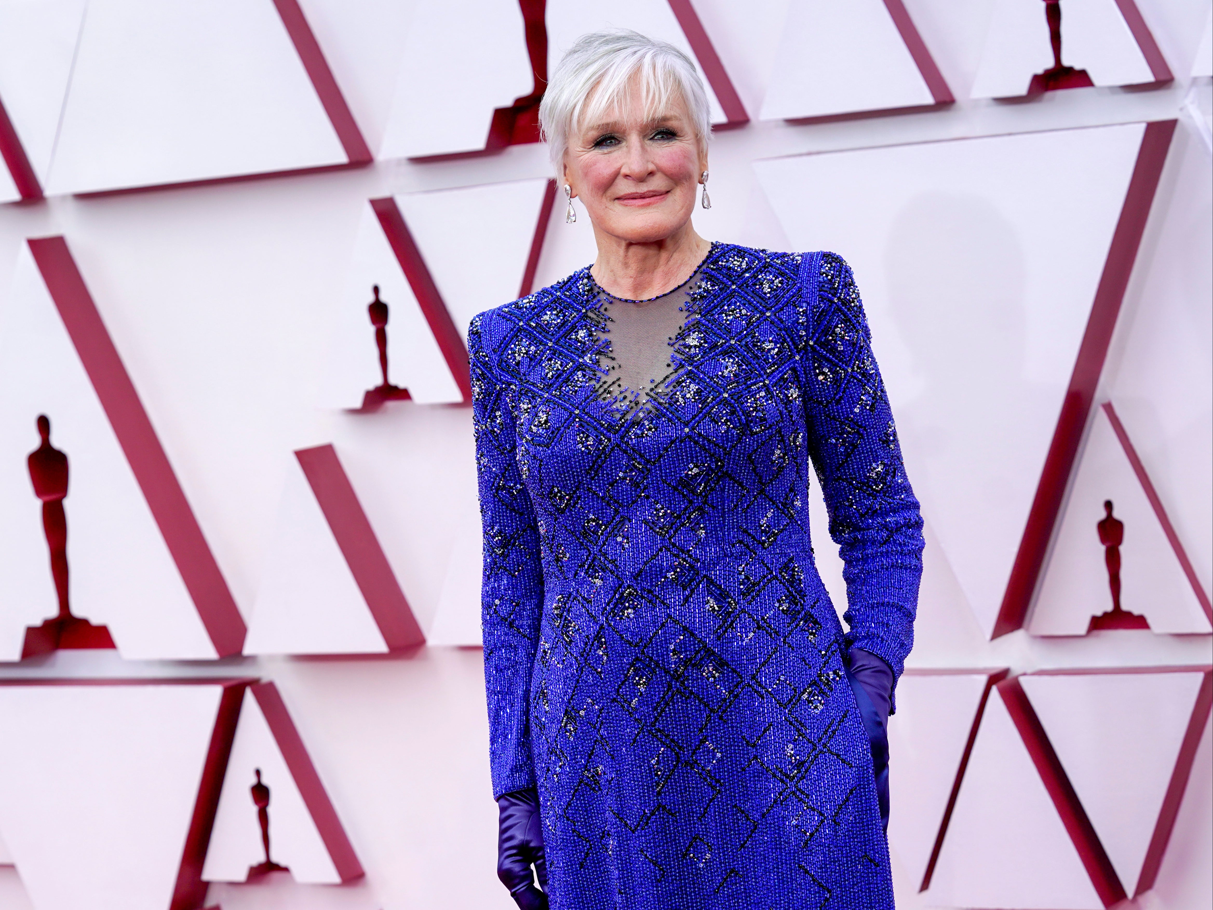 Glenn Close attends the 93rd Annual Academy Awards at Union Station on 25 April 2021 in Los Angeles, California