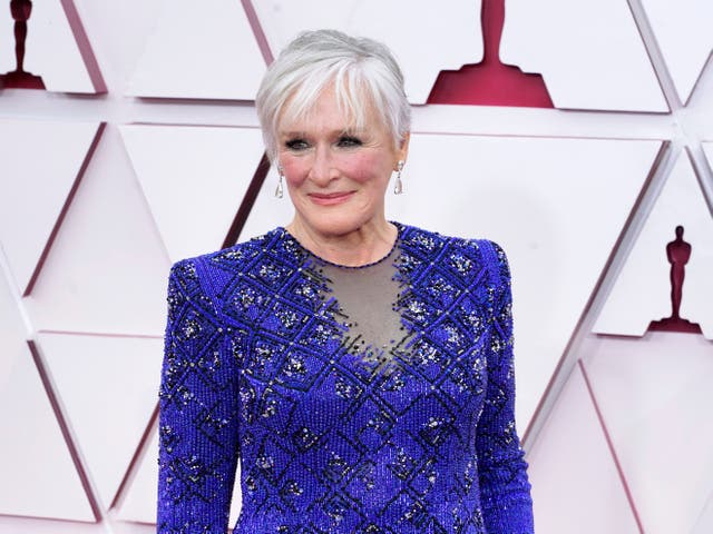 Glenn Close attends the 93rd Annual Academy Awards at Union Station on 25 April 2021 in Los Angeles, California