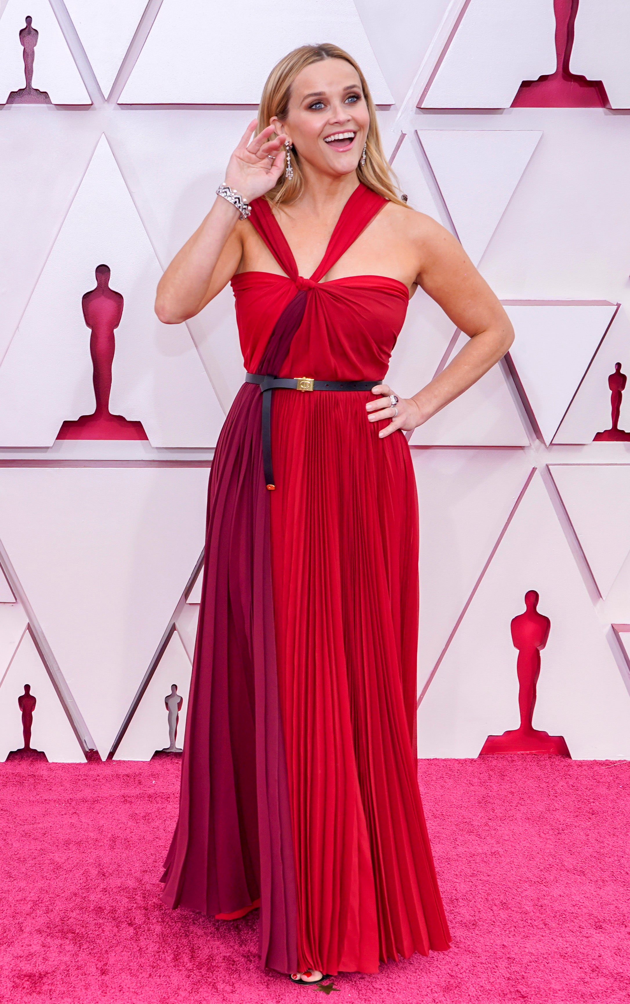Reese Witherspoon at the 2021 Oscars wearing Christian Dior