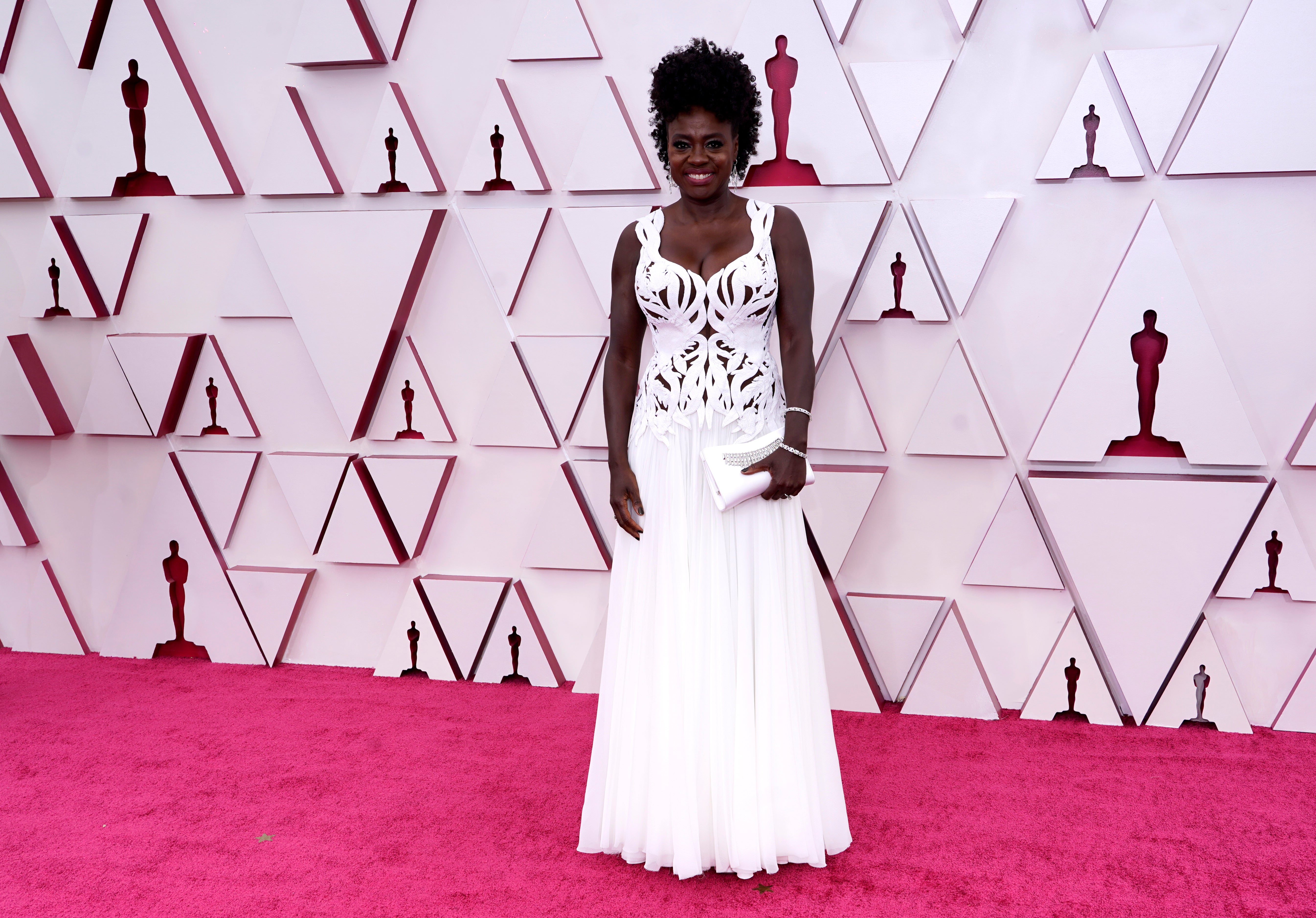 Viola Davis at the 2021 Oscars wearing Alexander McQueen