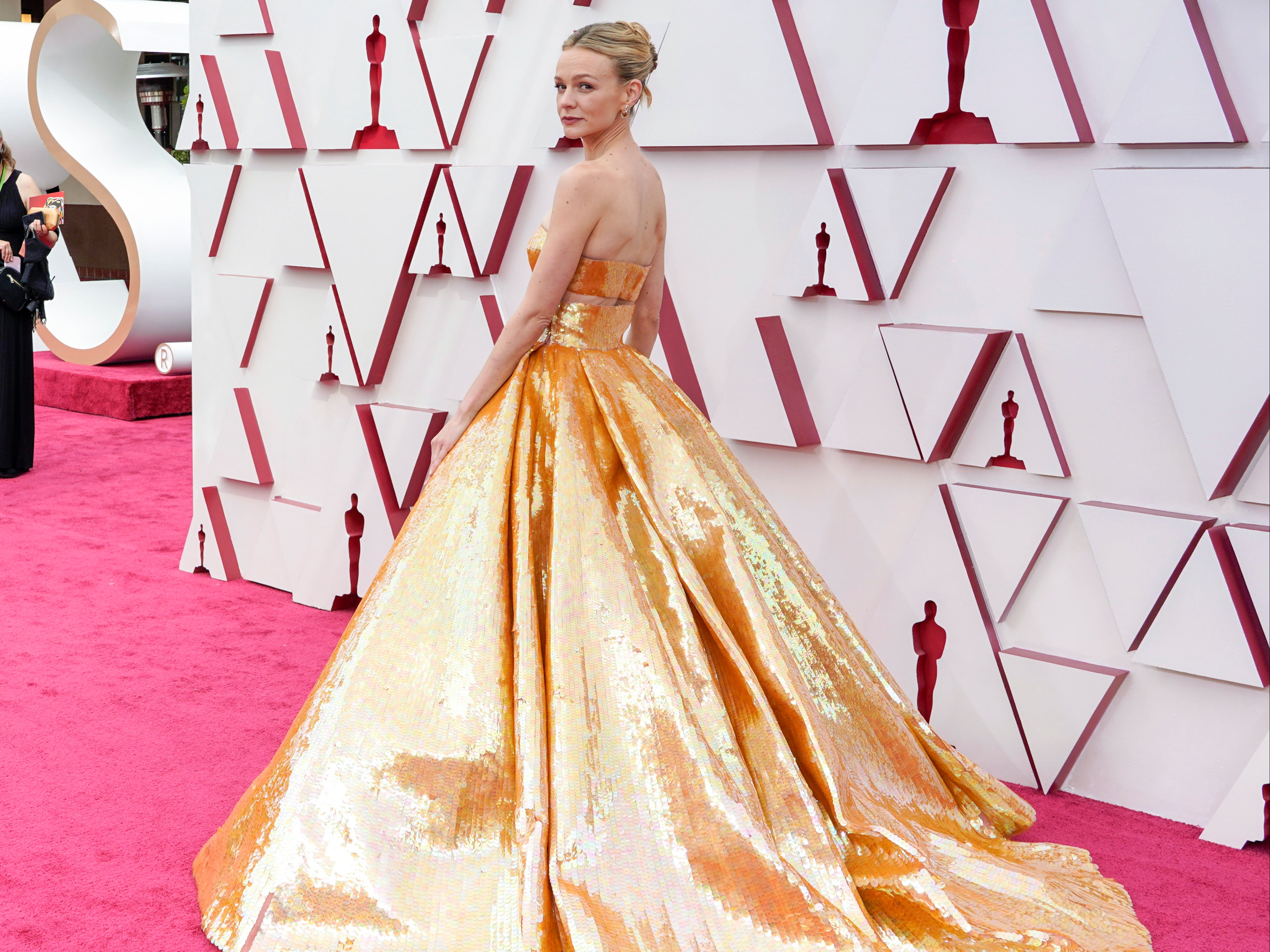 Carey Mulligan attends the 93rd Annual Academy Awards at Union Station on 25 April 2021 in Los Angeles, California