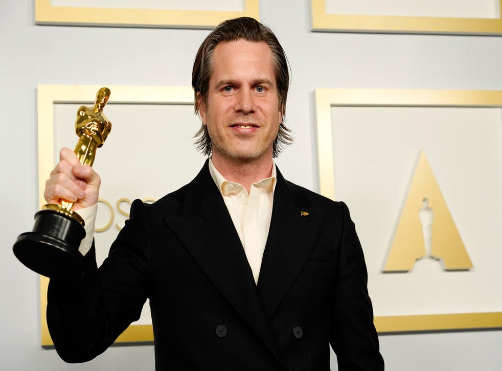 <p>Mikkel E G Nielsen, winner of Best Film Editing for ‘Sound of Metal’</p>