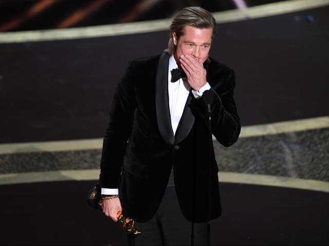 People are reacting to Brad Pitt’s ponytail at the Oscars