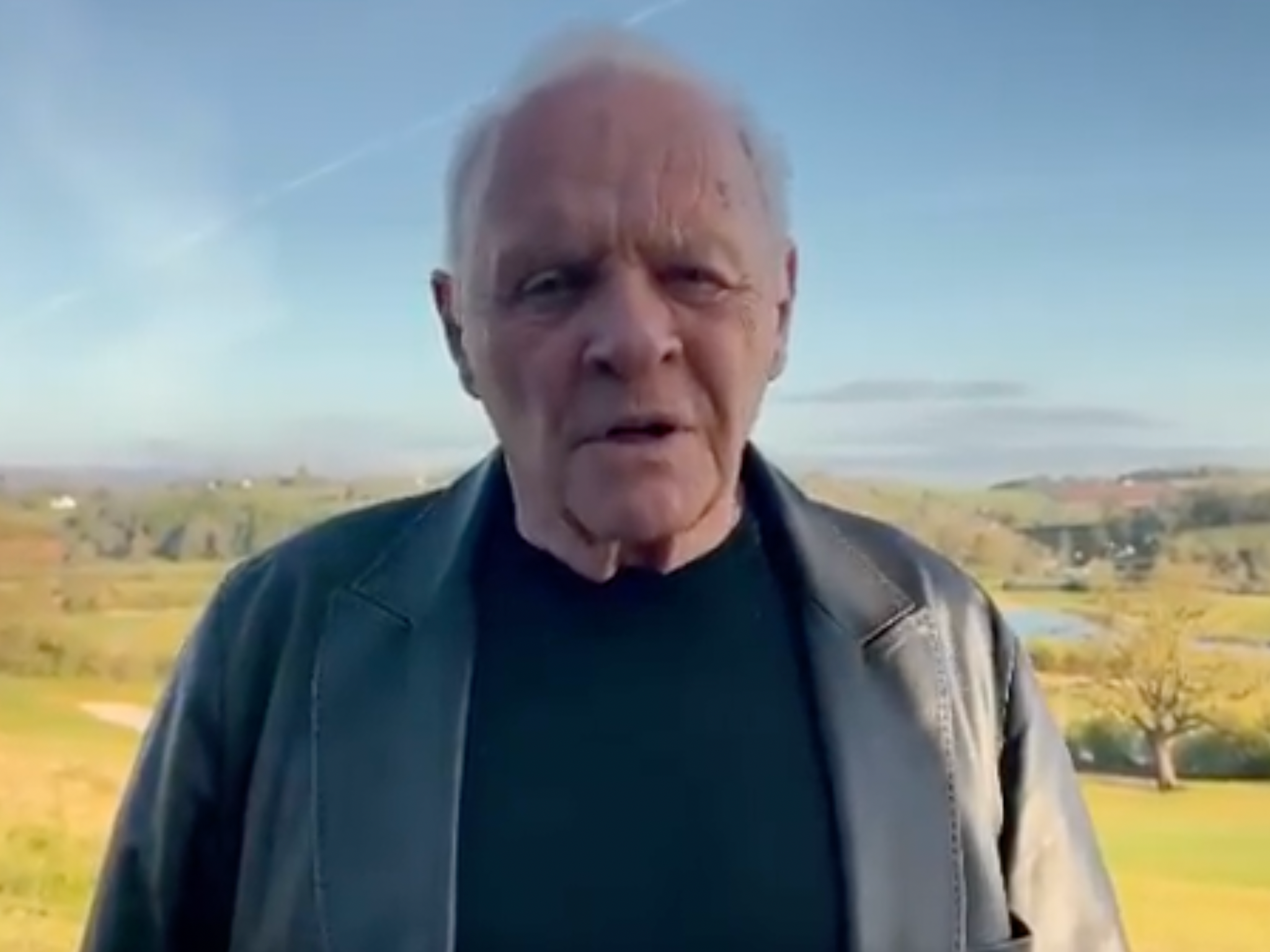 The Welsh landscape is the stage for Anthony Hopkins’s pandemic ‘acceptance speech’ on Monday